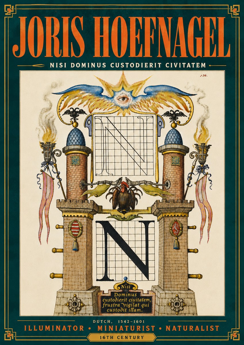 Joris Hoefnagel The Letter N No6 - Affiche