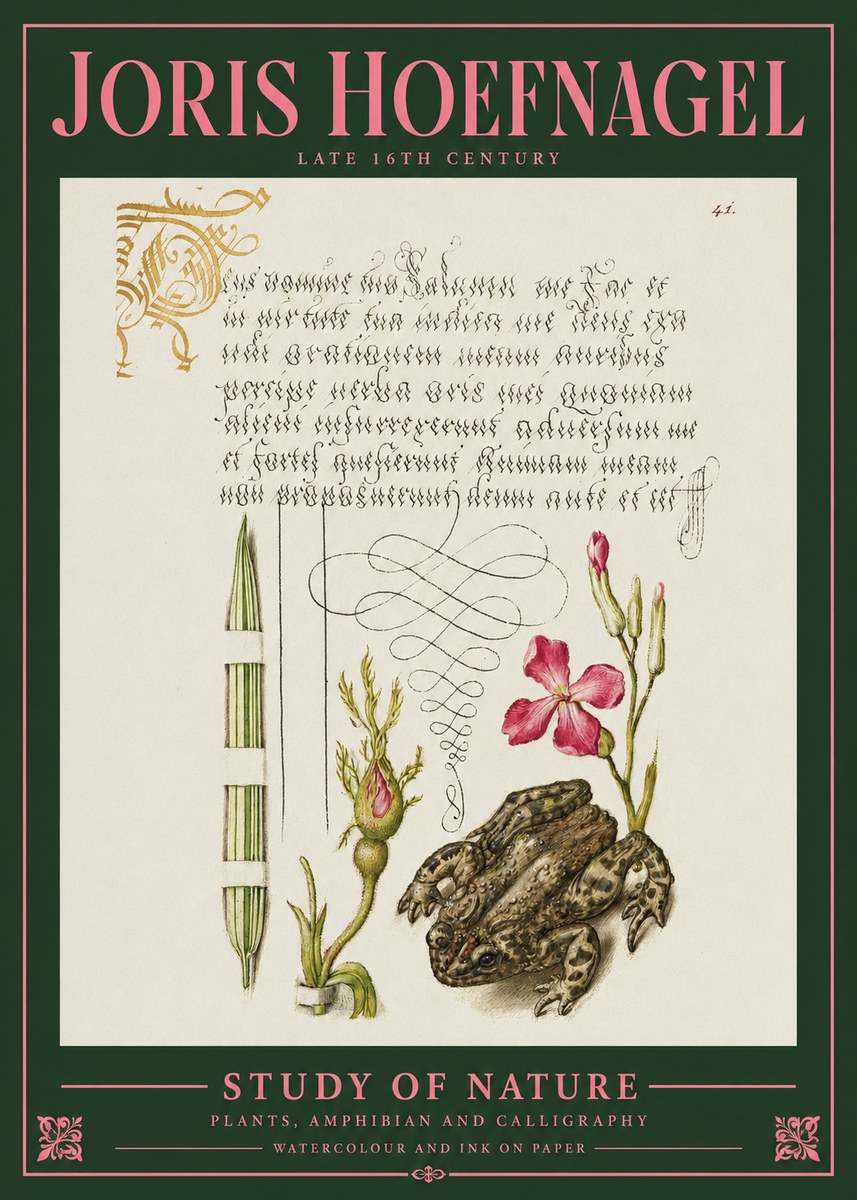 Joris Hoefnagel Study of Nature I No2 - Affiche