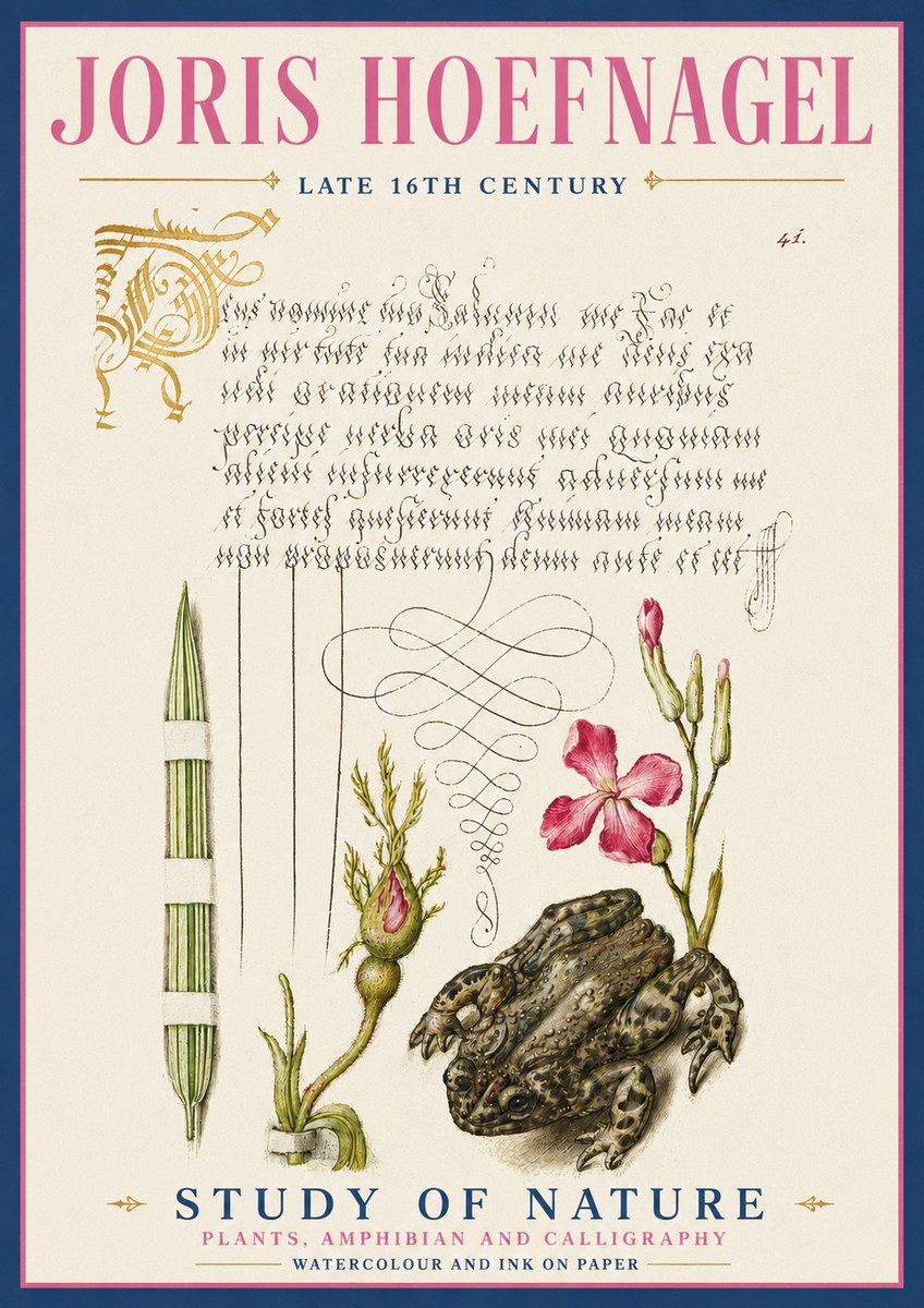 Joris Hoefnagel Study of Nature I No5 - Affiche