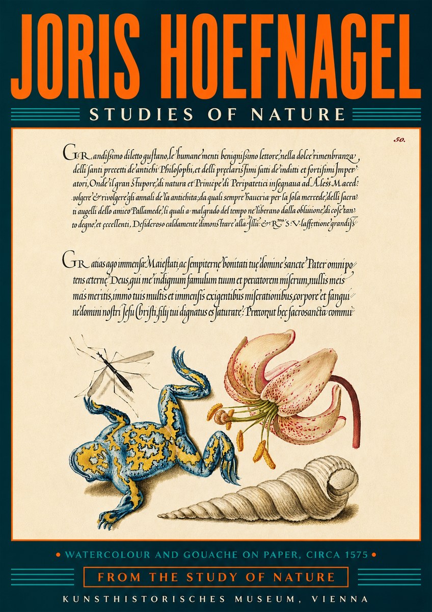 Joris Hoefnagel From the Study of Nature No5 - Affiche