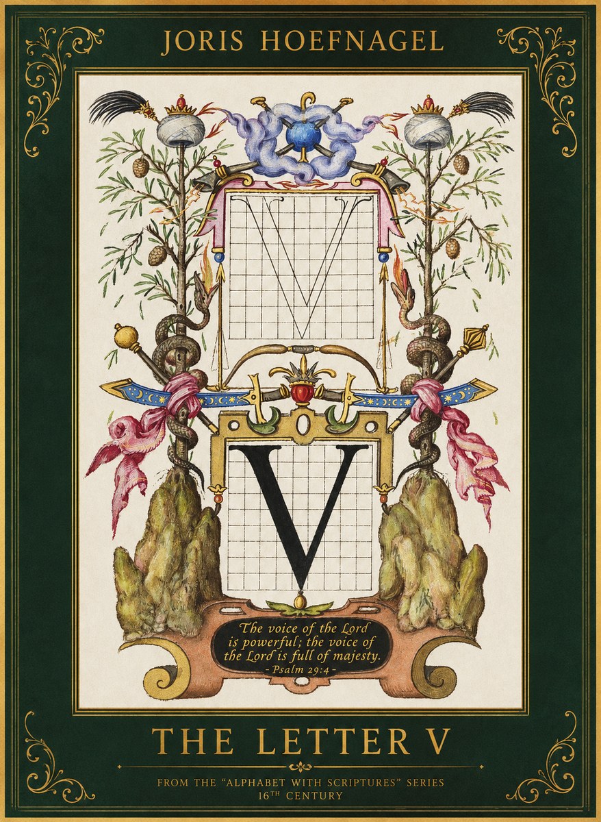 Joris Hoefnagel The Letter V No1 - Affiche