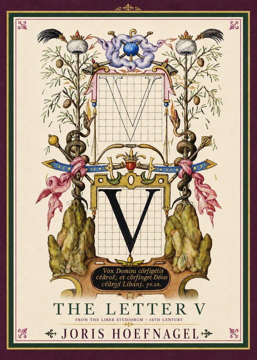 Joris Hoefnagel The Letter V No4 - Affiche