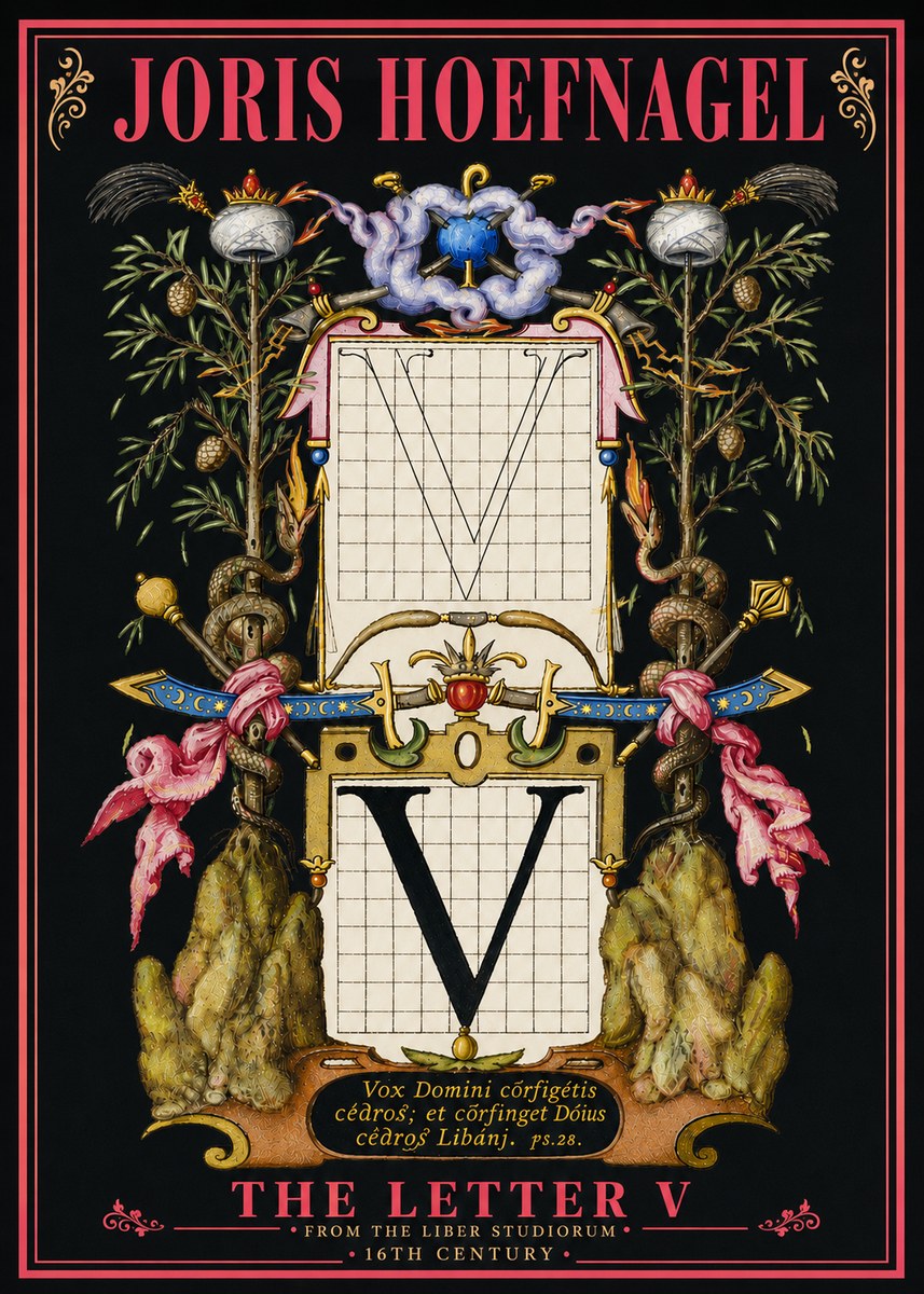 Joris Hoefnagel The Letter V No6 - Affiche