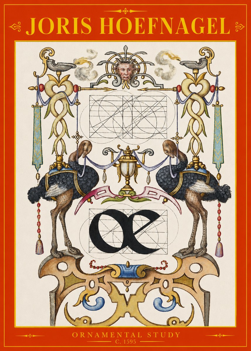 Joris Hoefnagel Ornamental Study I No2 - Affiche