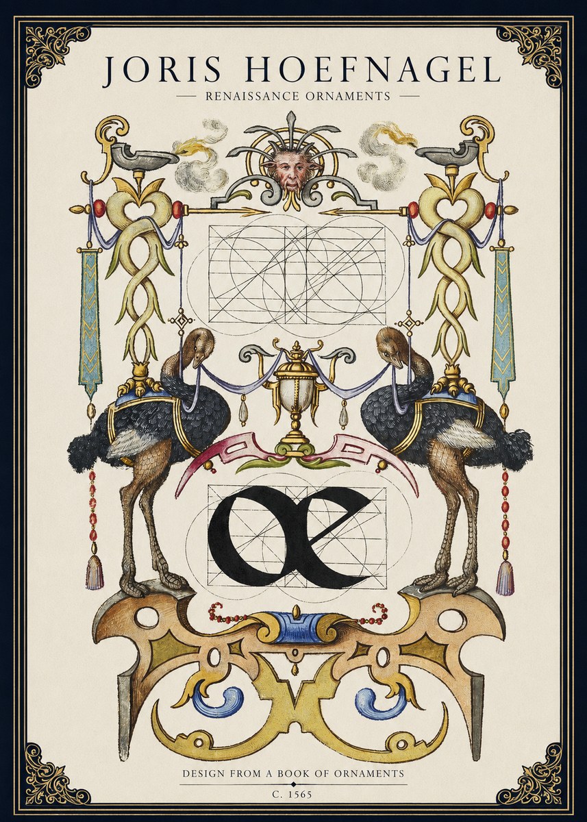 Joris Hoefnagel Ornamental Study I No3 - Affiche