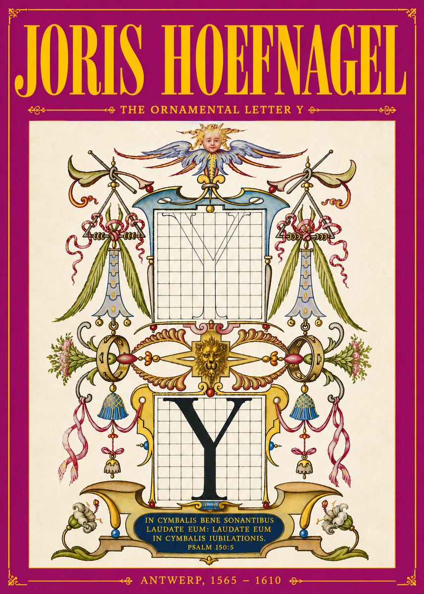 Joris Hoefnagel The Ornamental Letter Y No5 - Affiche