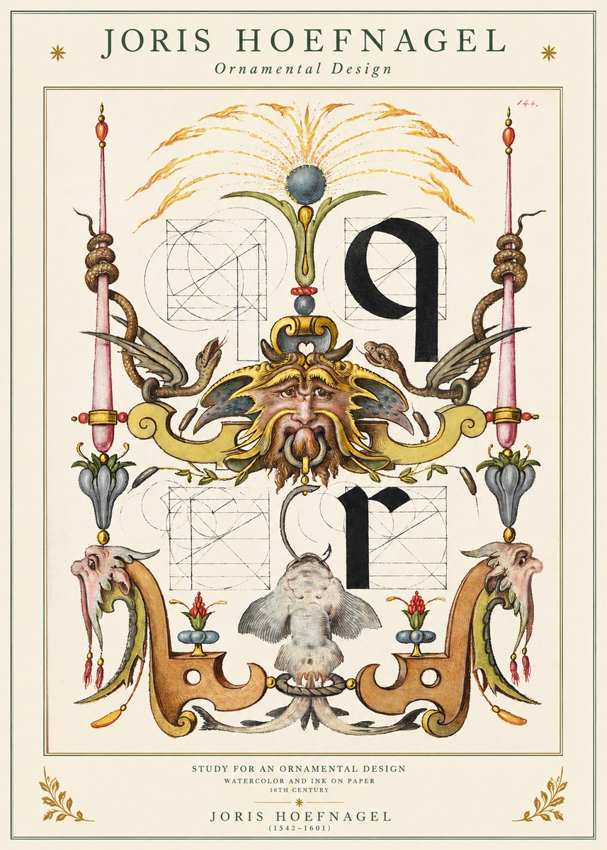 Joris Hoefnagel Ornamental Design I No1 - Affiche