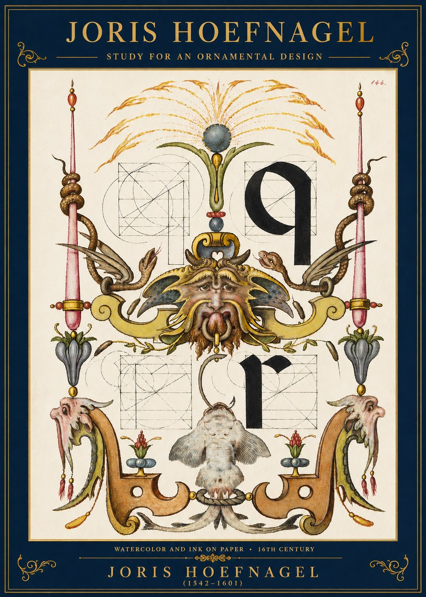 Joris Hoefnagel Ornamental Design I No3 - Affiche