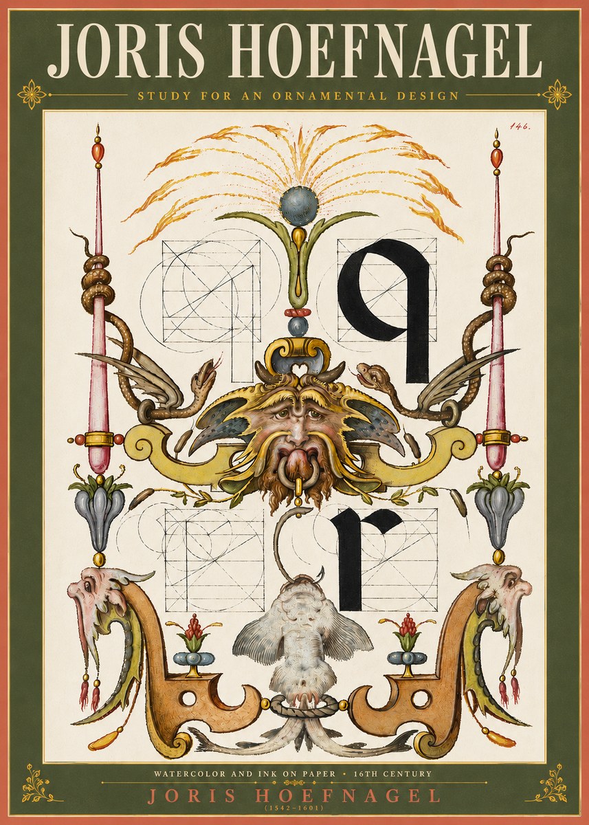 Joris Hoefnagel Ornamental Design I No4 - Affiche