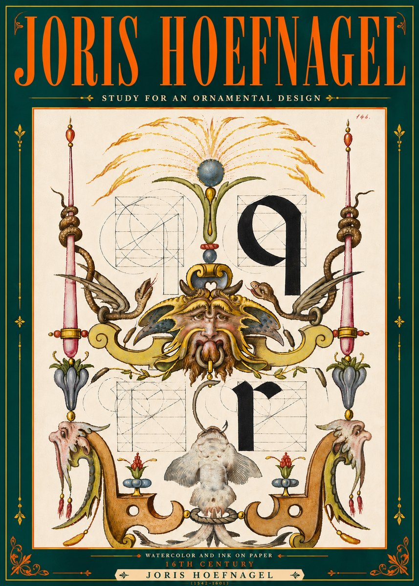 Joris Hoefnagel Ornamental Design I No6 - Affiche