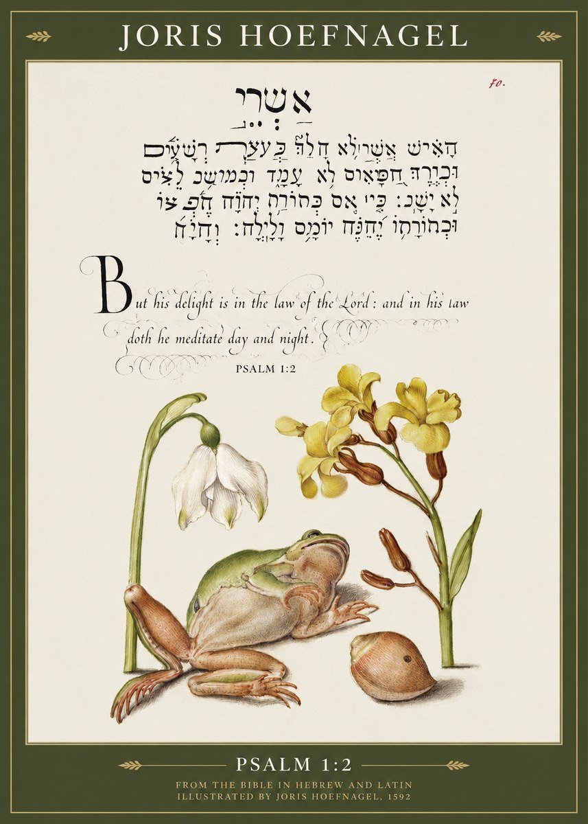 Joris Hoefnagel Psalm 1:2 No1 - Affiche