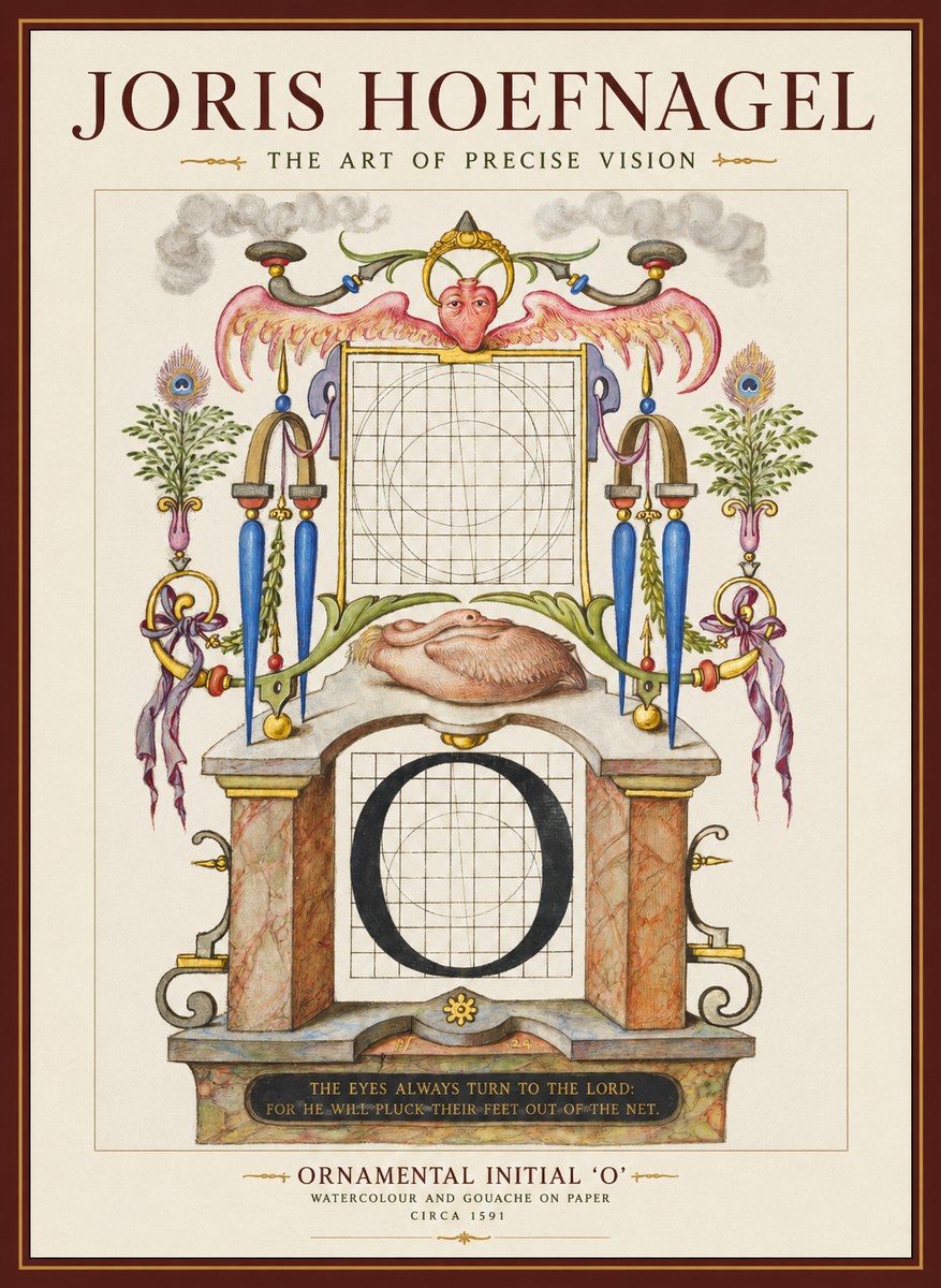 Joris Hoefnagel Ornamental Initial 'O' No1 - Affiche