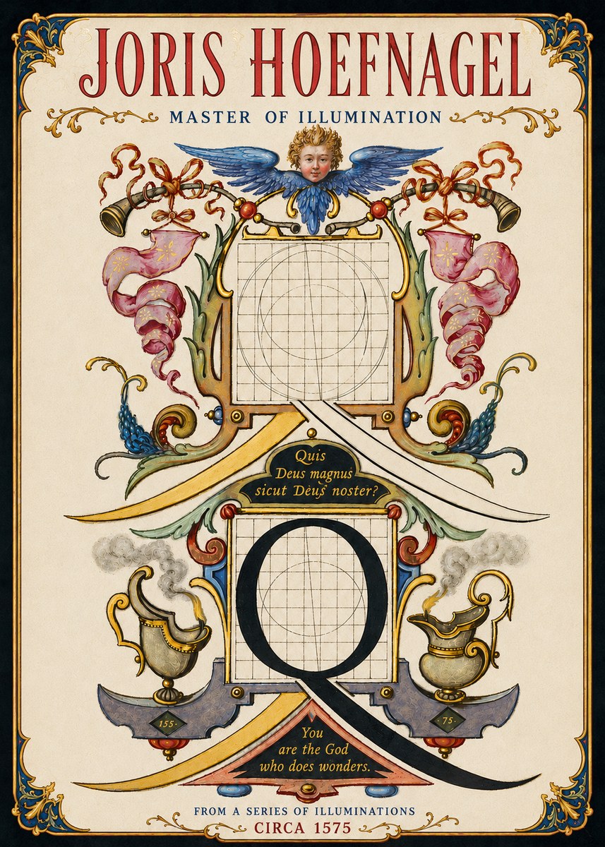 Joris Hoefnagel The Calligraphic Q No5 - Affiche