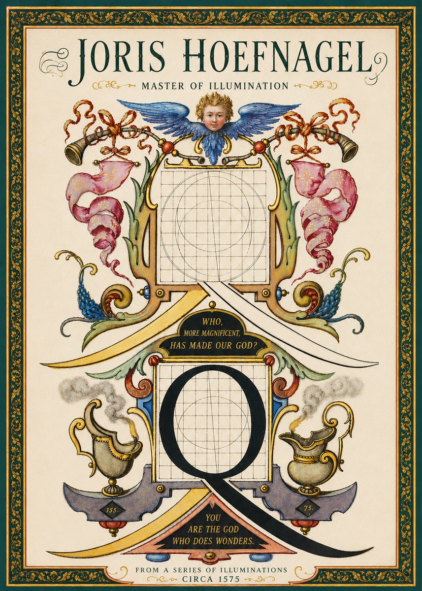 Joris Hoefnagel The Calligraphic Q No6 - Affiche