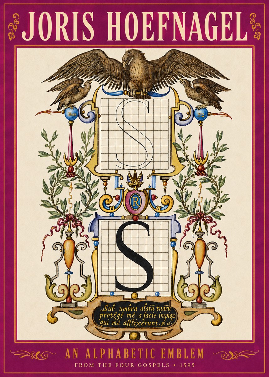Joris Hoefnagel An Alphabetic Emblem from the Four Gospels No5 - Affiche