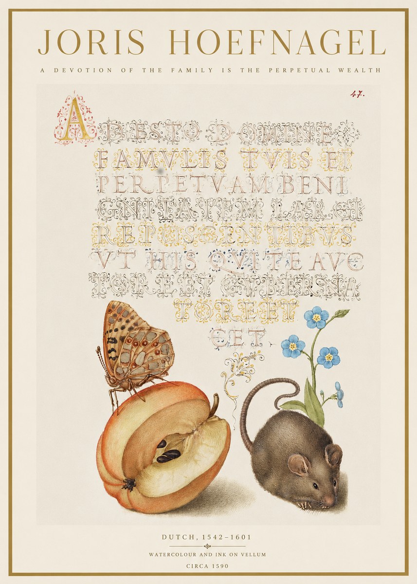 Joris Hoefnagel A Devotion of the Family Is the Perpetual Wealth No1 - Affiche