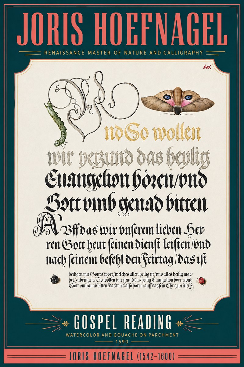 Joris Hoefnagel Gospel Reading No5 - Affiche