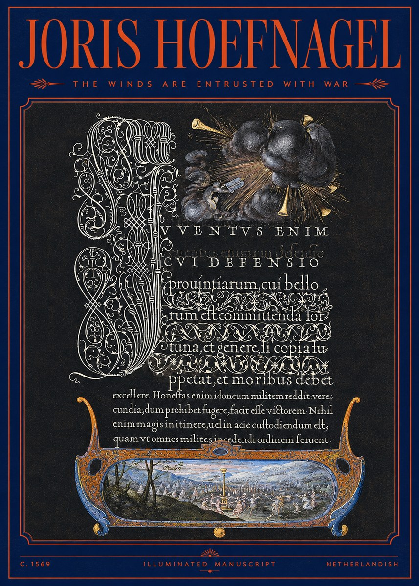 Joris Hoefnagel The Winds Are Entrusted with War No2 - Affiche