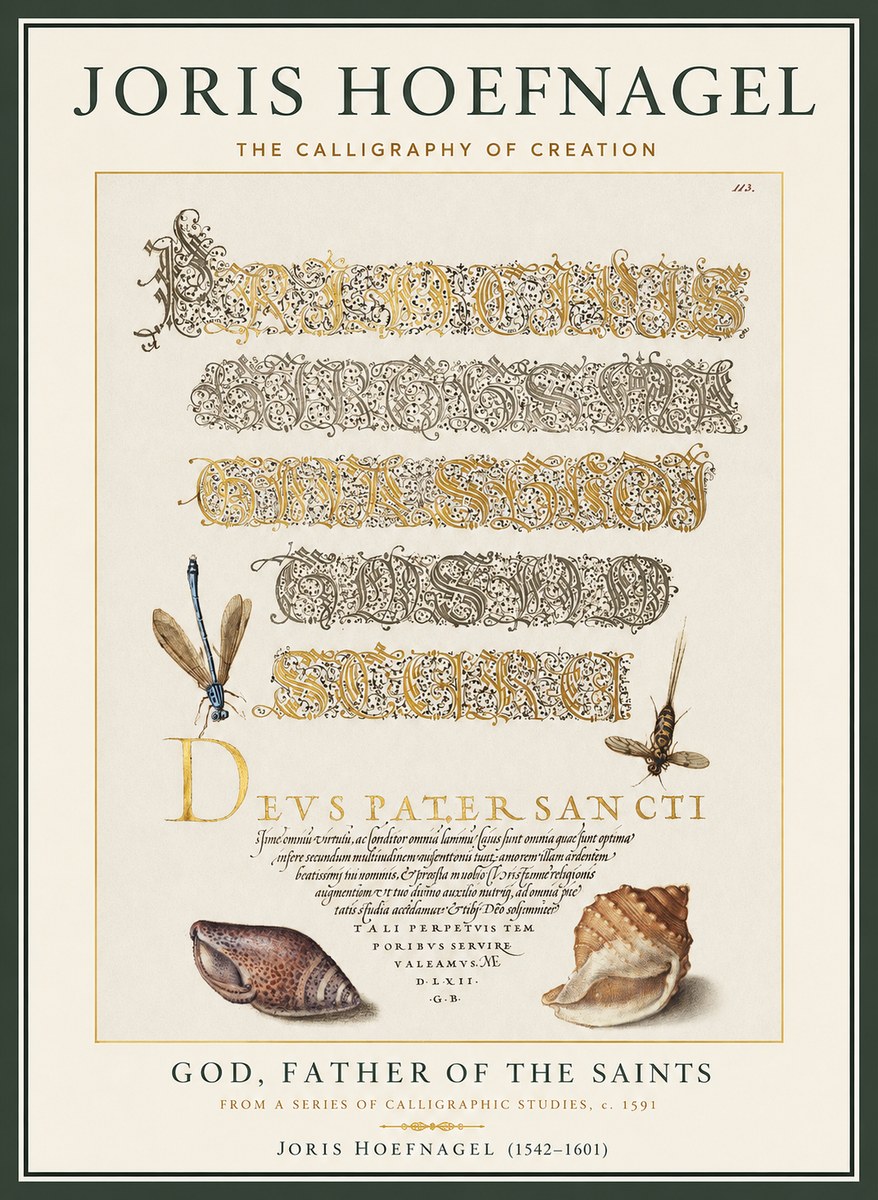 Joris Hoefnagel Praise Be to God the Father No2 - Affiche