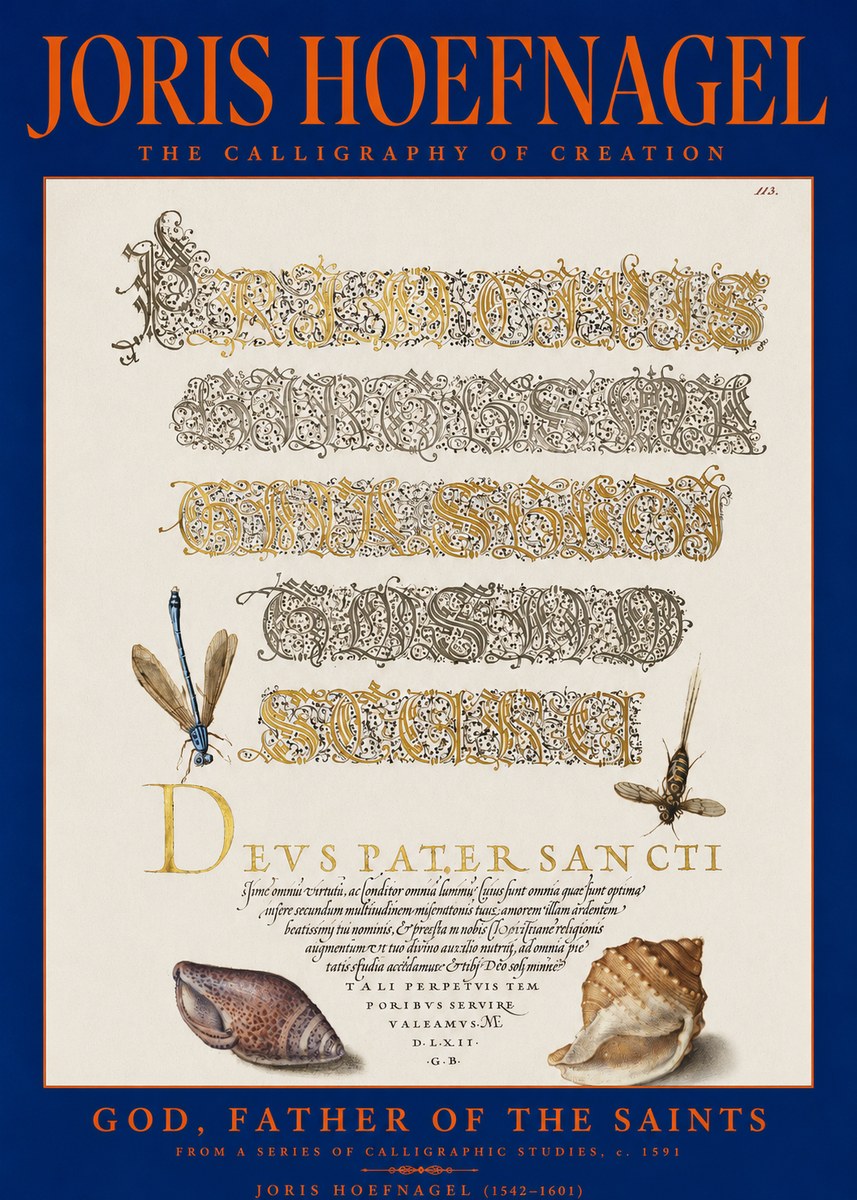 Joris Hoefnagel Praise Be to God the Father No3 - Affiche