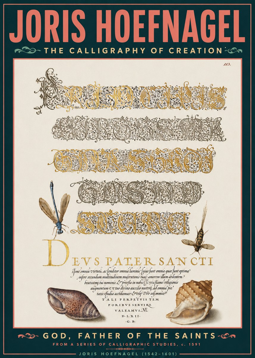 Joris Hoefnagel Praise Be to God the Father No6 - Affiche