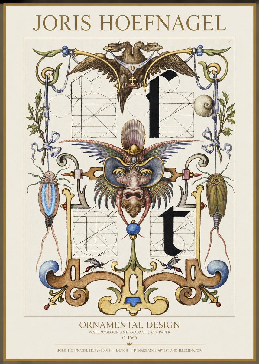 Joris Hoefnagel Ornamental Design II No1 - Affiche