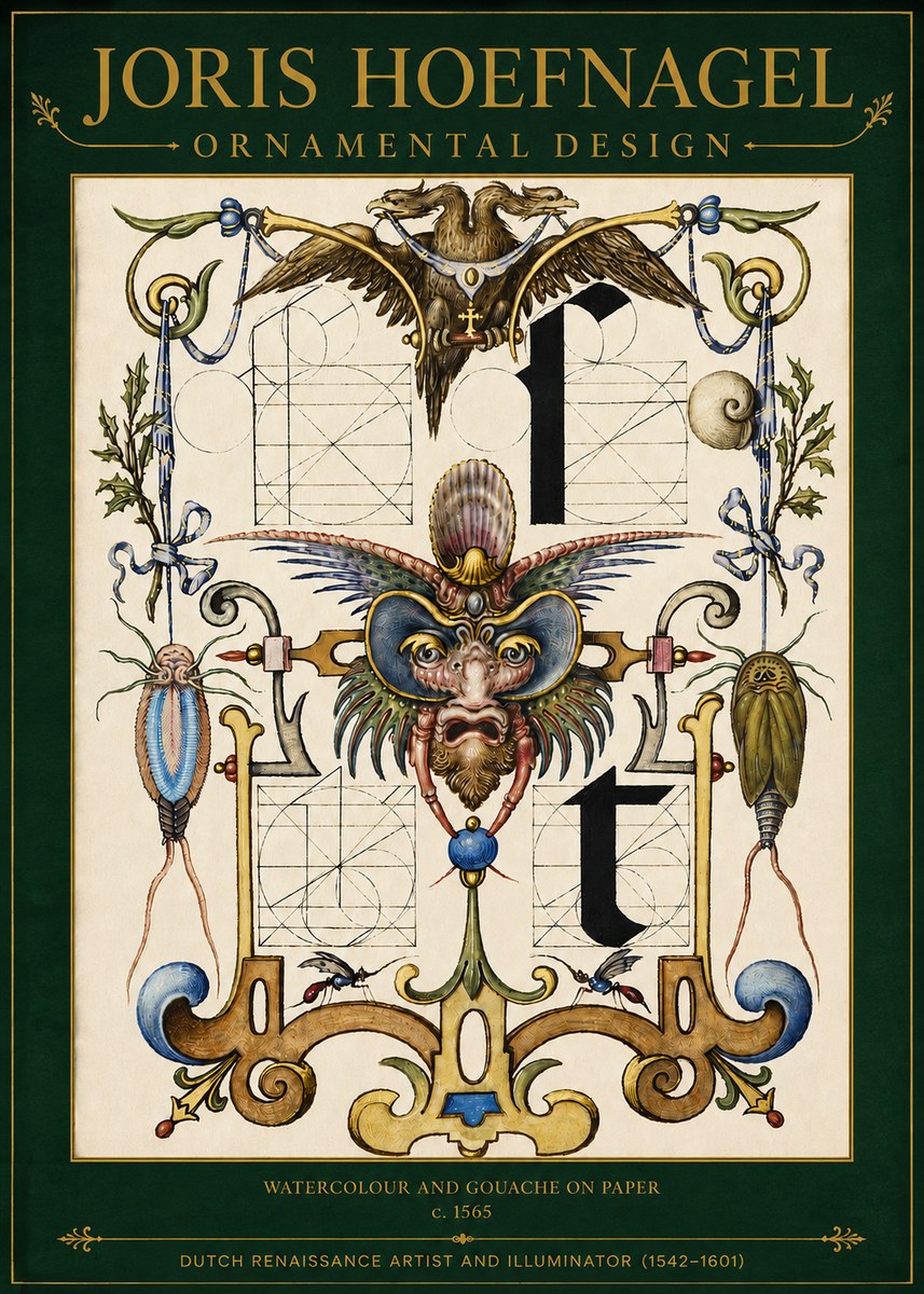 Joris Hoefnagel Ornamental Design II No3 - Affiche