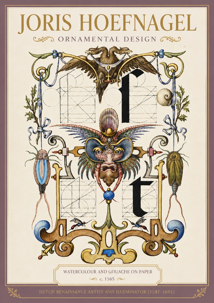 Joris Hoefnagel Ornamental Design II No4 - Affiche