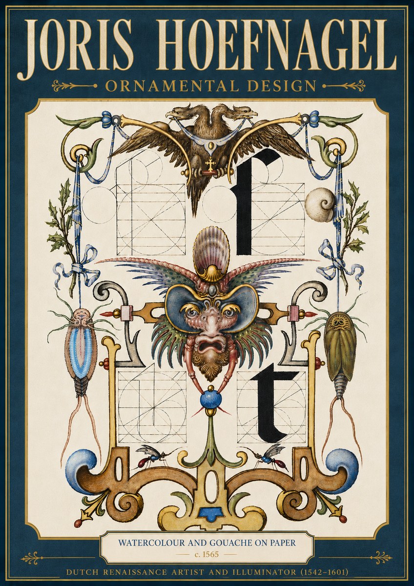 Joris Hoefnagel Ornamental Design II No6 - Affiche