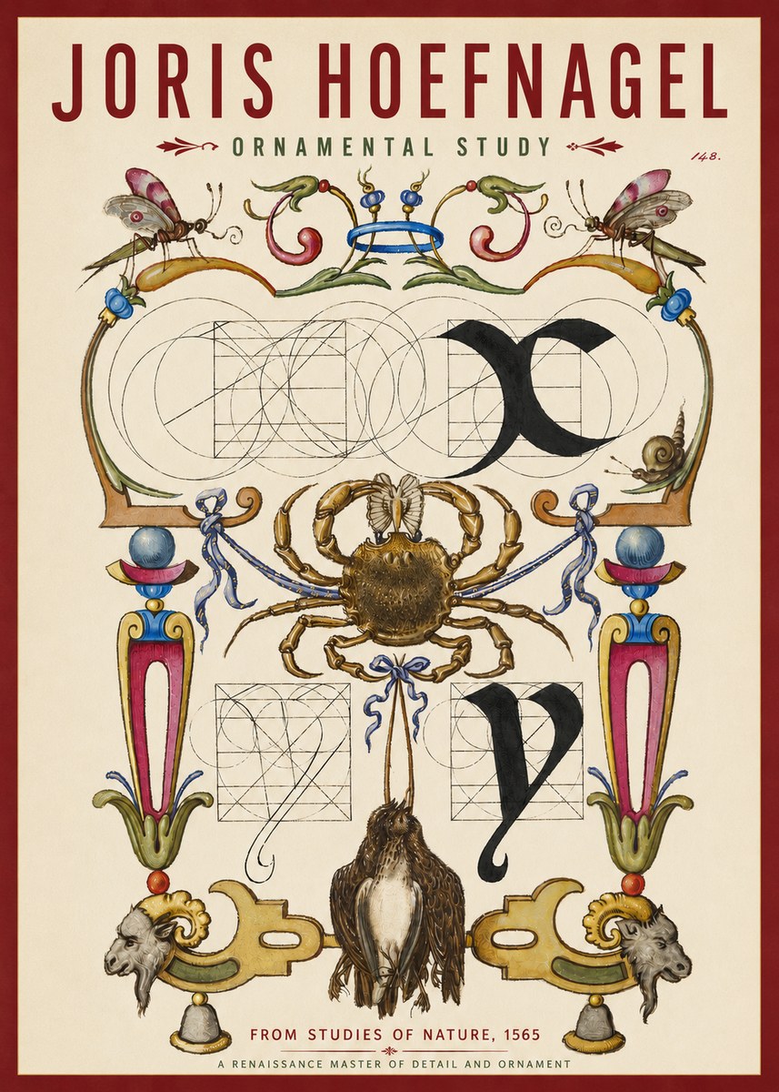 Joris Hoefnagel Ornamental Study II No3 - Affiche
