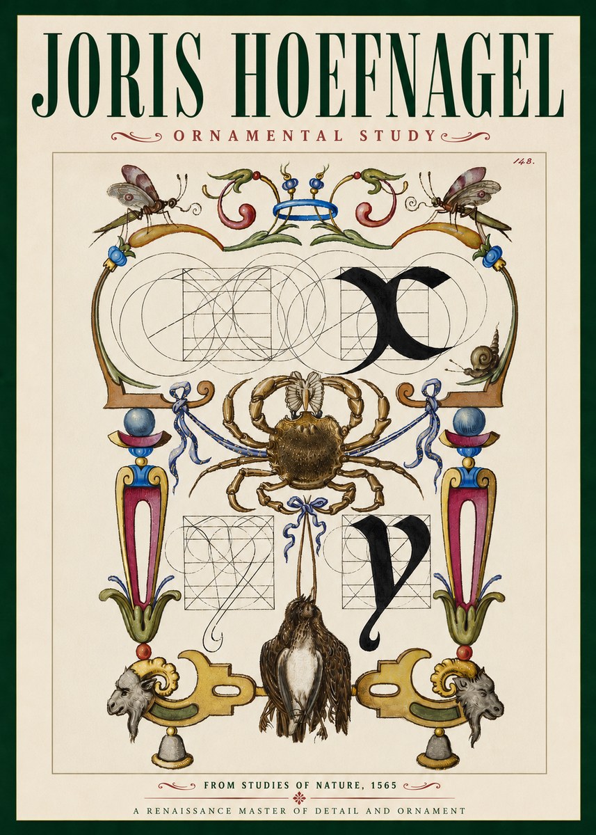 Joris Hoefnagel Ornamental Study II No4 - Affiche