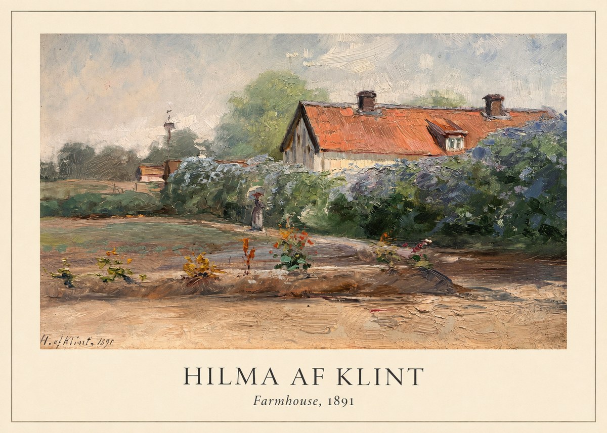 Hilma af Klint Farmhouse, 1891 No1 - Affiche