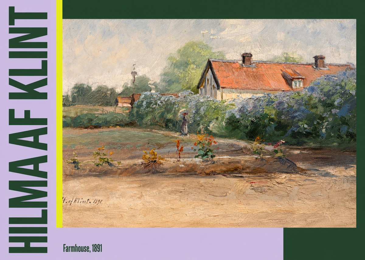Hilma af Klint Farmhouse, 1891 No3 - Affiche