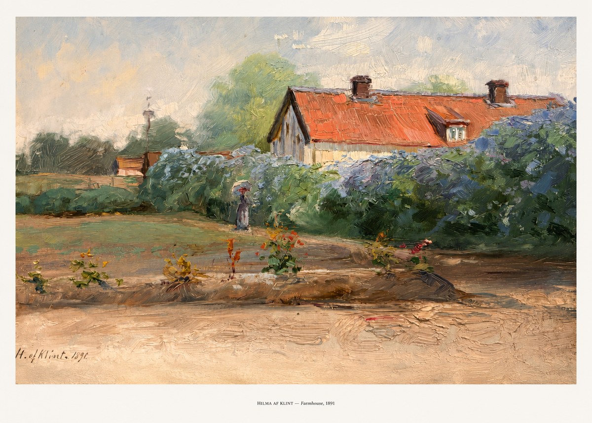 Hilma af Klint Farmhouse, 1891 No5 - Affiche