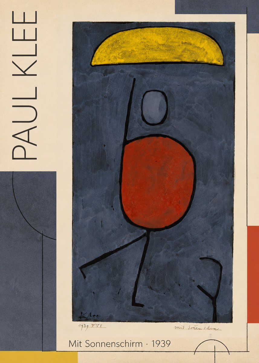 Paul Klee Mit Sonnenschirm No2 - Affiche
