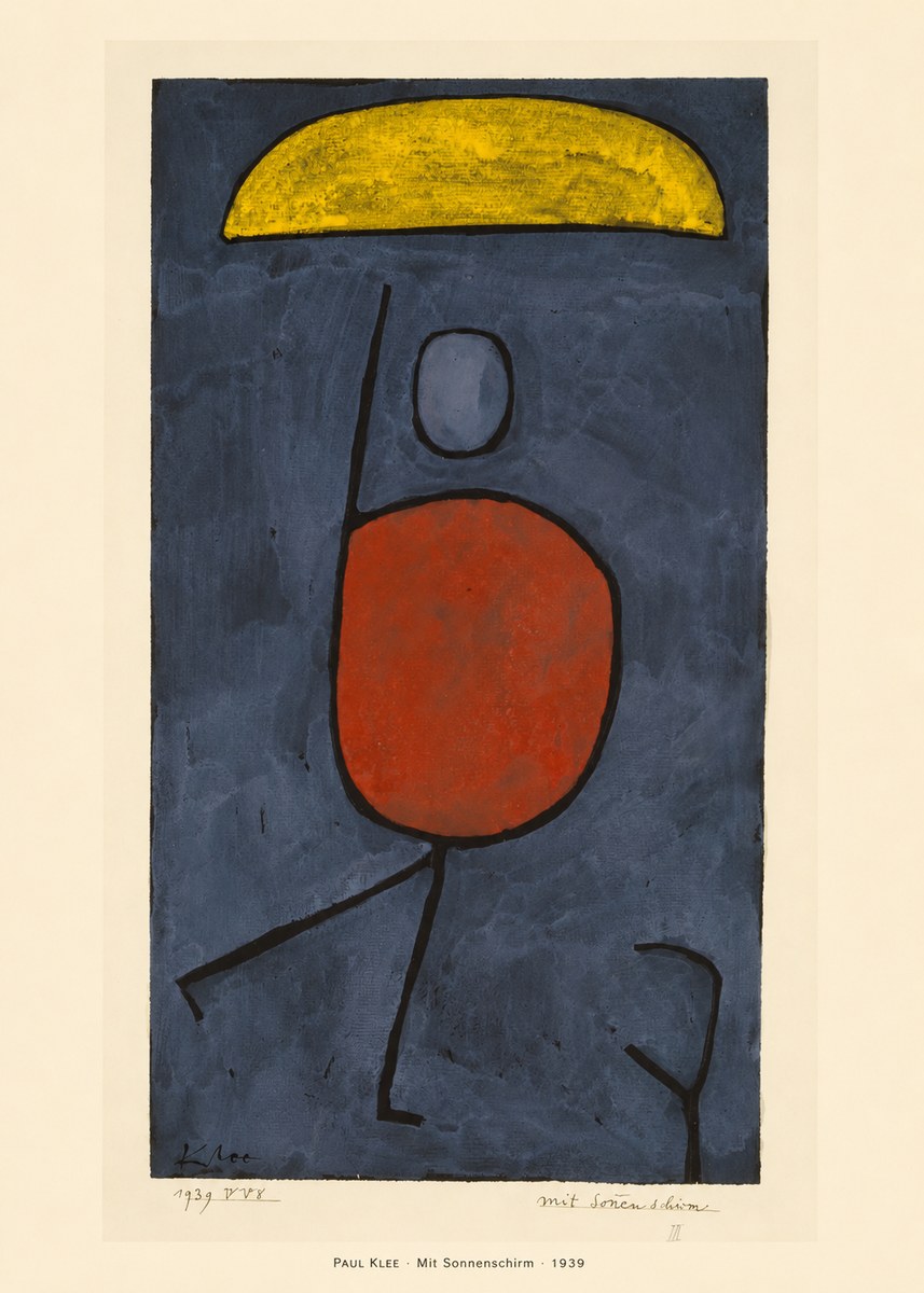 Paul Klee Mit Sonnenschirm No5 - Affiche