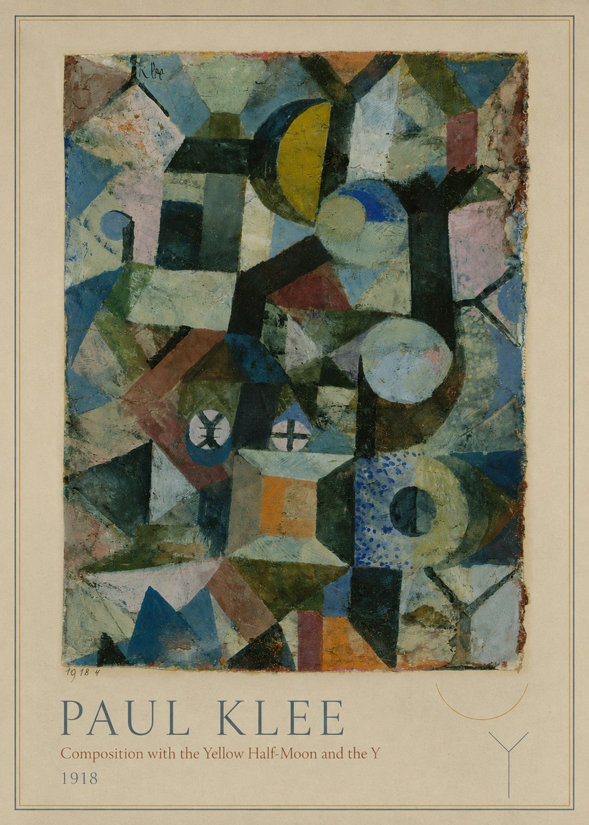Paul Klee Composition with the Yellow Half-moon and the Y No2 - Affiche