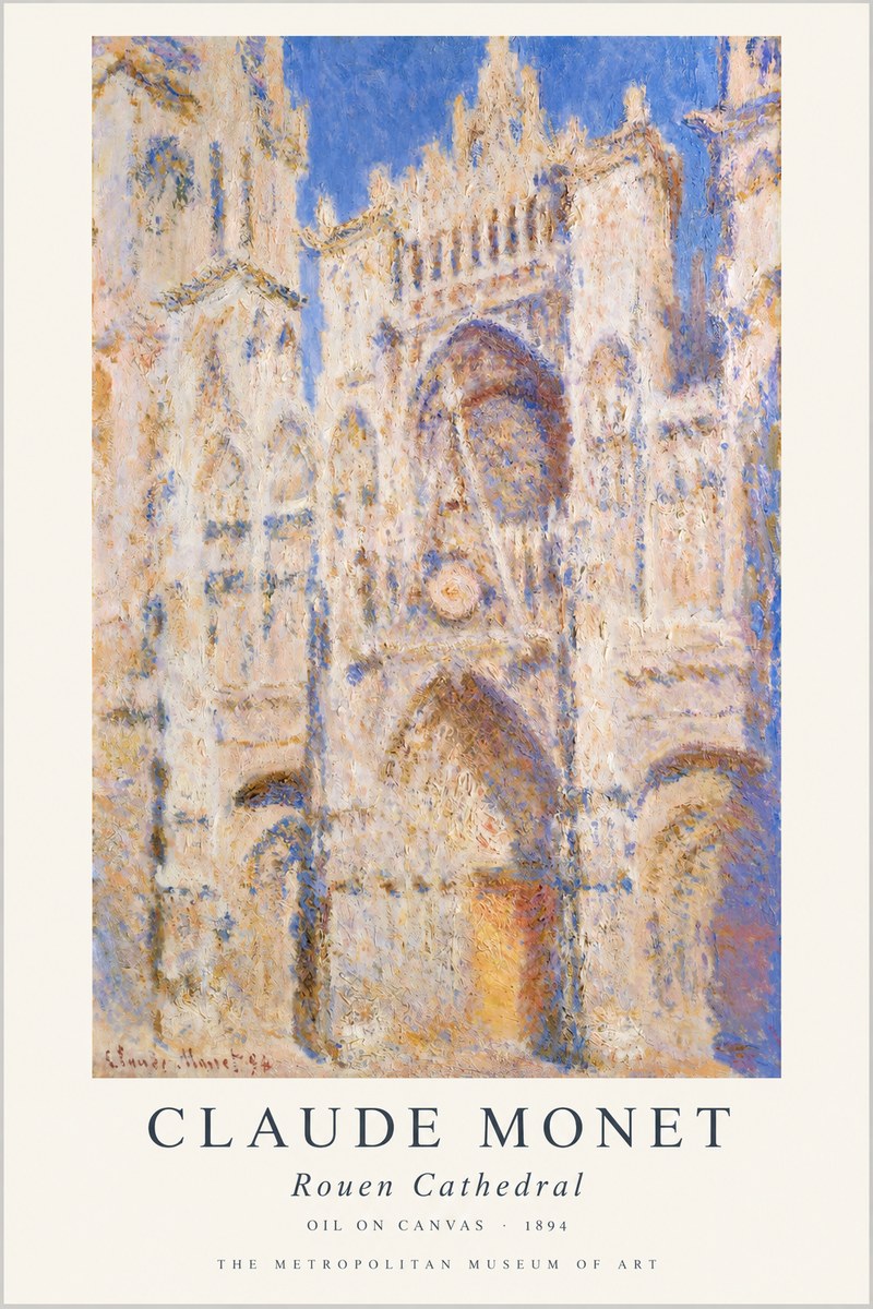 Monet Rouen Cathedral No1 - Affiche