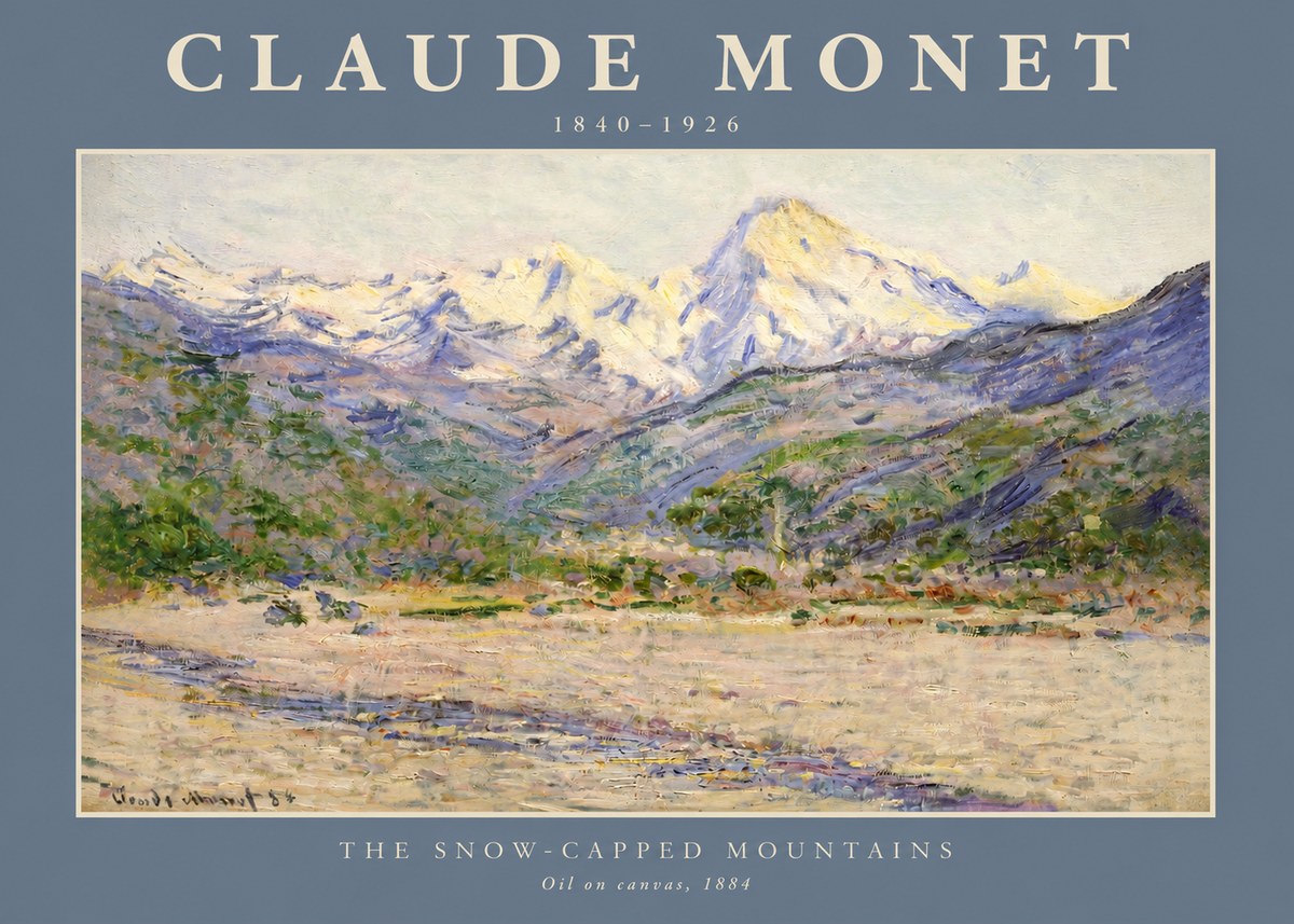 Monet The Snow-capped Mountains No2 - Affiche