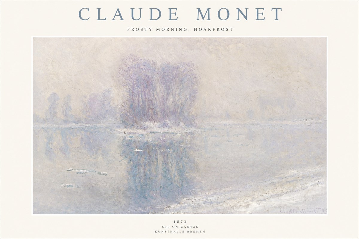 Monet Frosty Morning, Hoarfrost No1 - Affiche