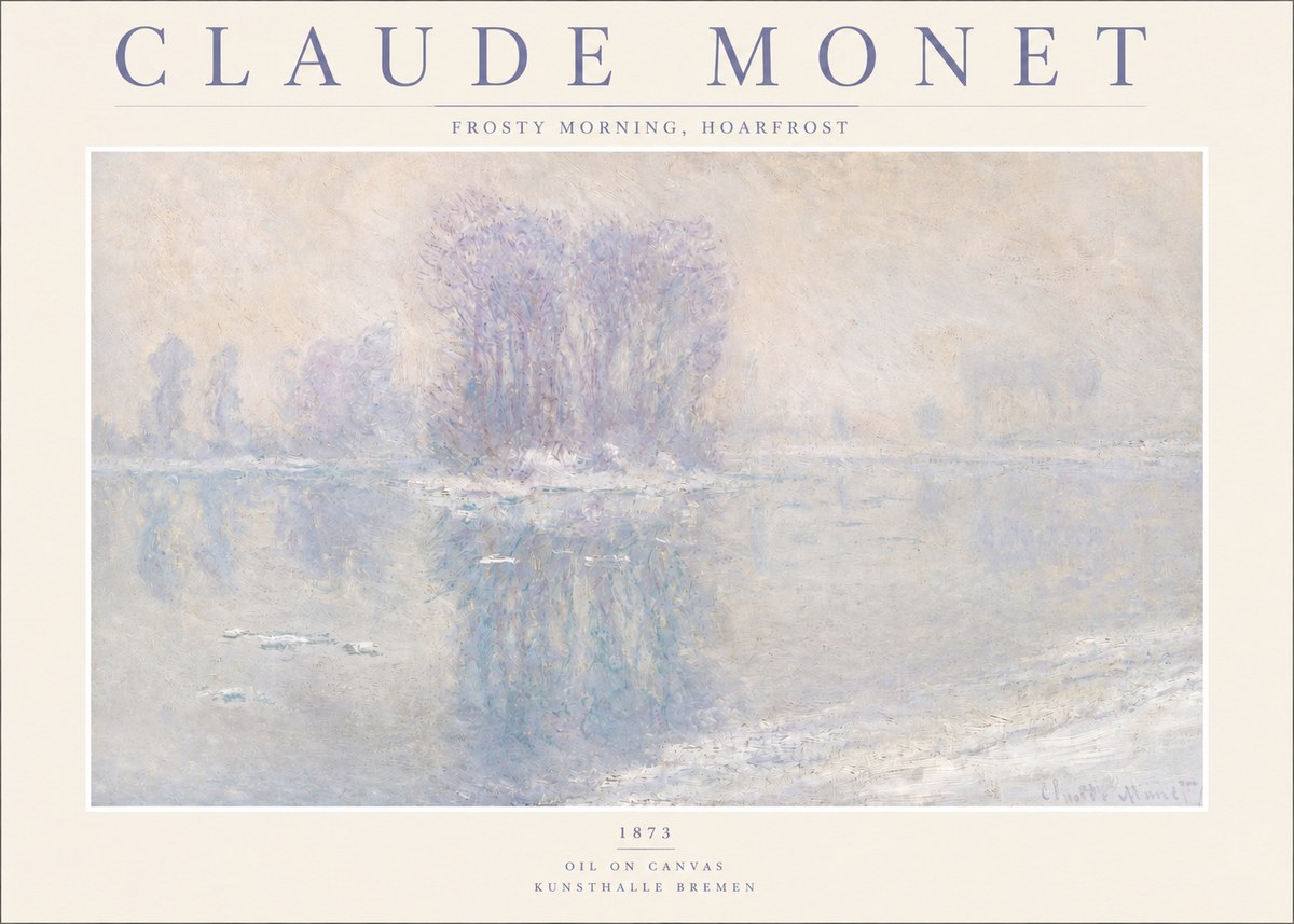 Monet Frosty Morning, Hoarfrost No2 - Affiche