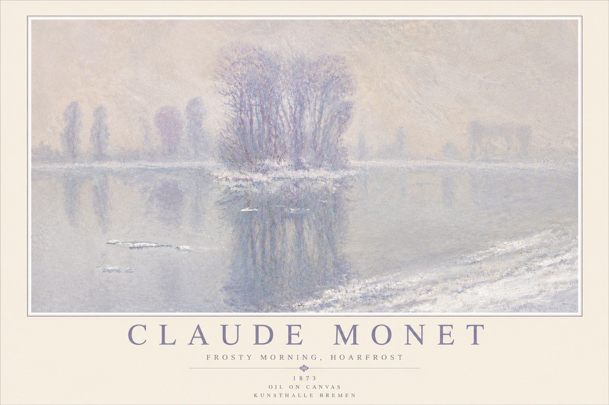 Monet Frosty Morning, Hoarfrost No4 - Affiche