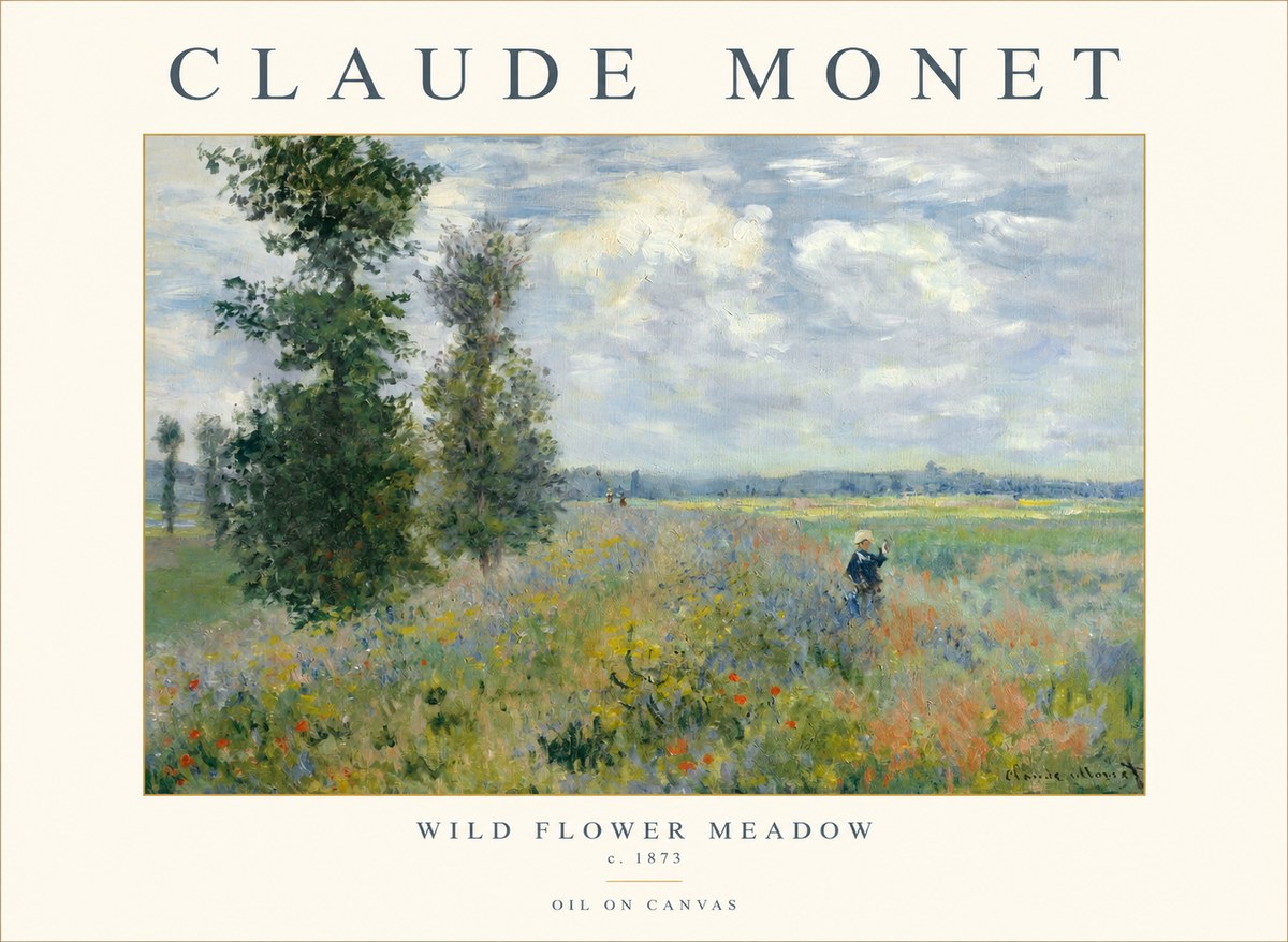 Monet Wild Flower Meadow No1 - Affiche