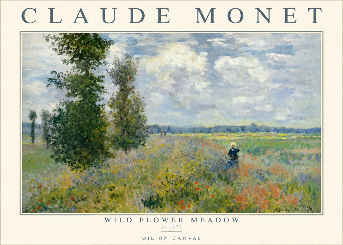Monet Wild Flower Meadow No3 - Affiche