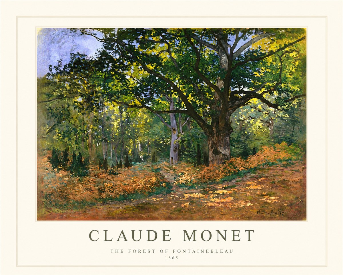 Monet The Forest of Fontainebleau No1 - Affiche