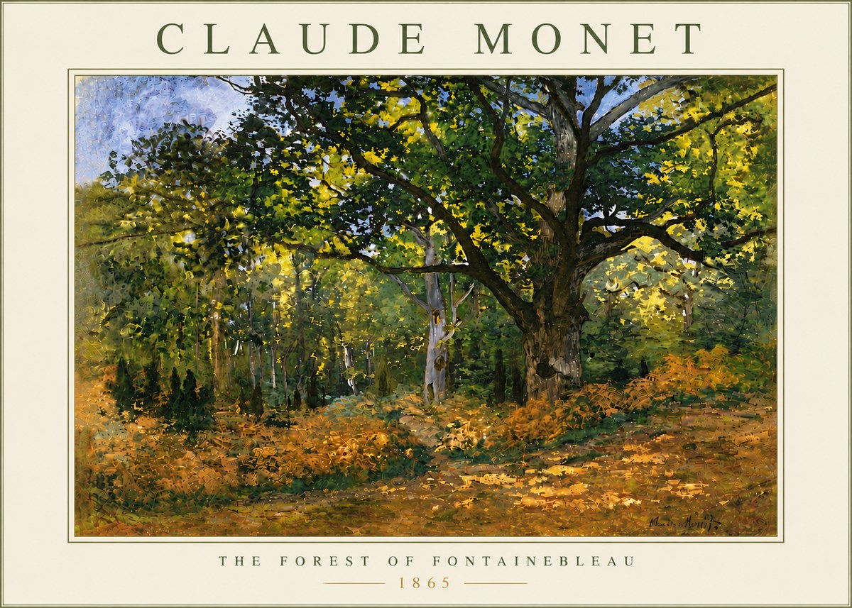 Monet The Forest of Fontainebleau No6 - Affiche