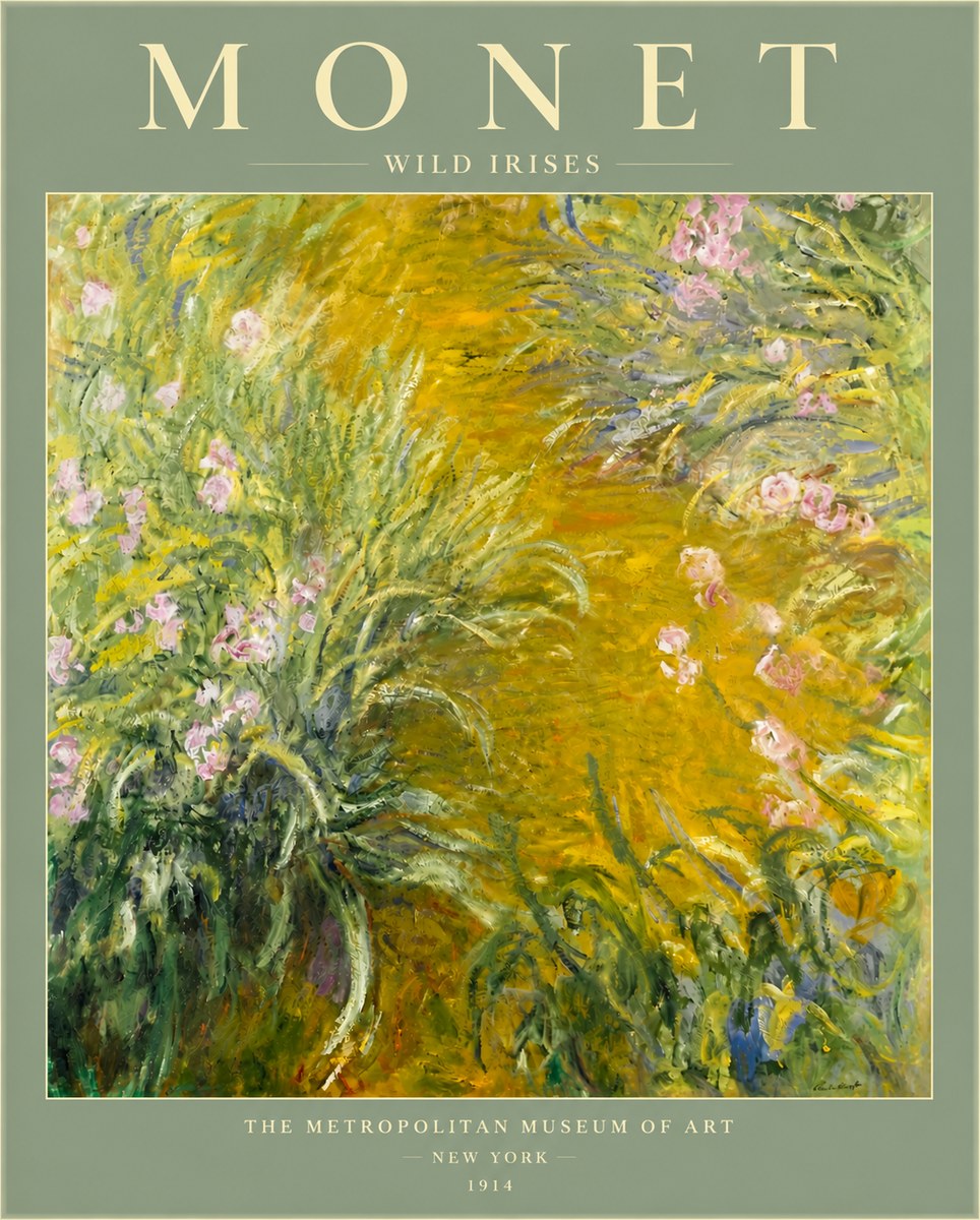 Monet Wild Irises No6 - Affiche