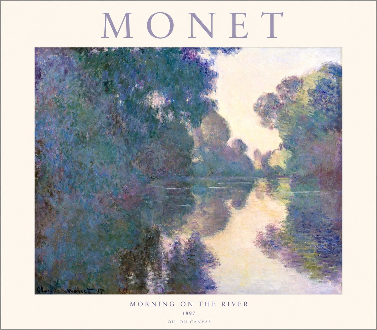 Monet Morning on the River No1 - Affiche