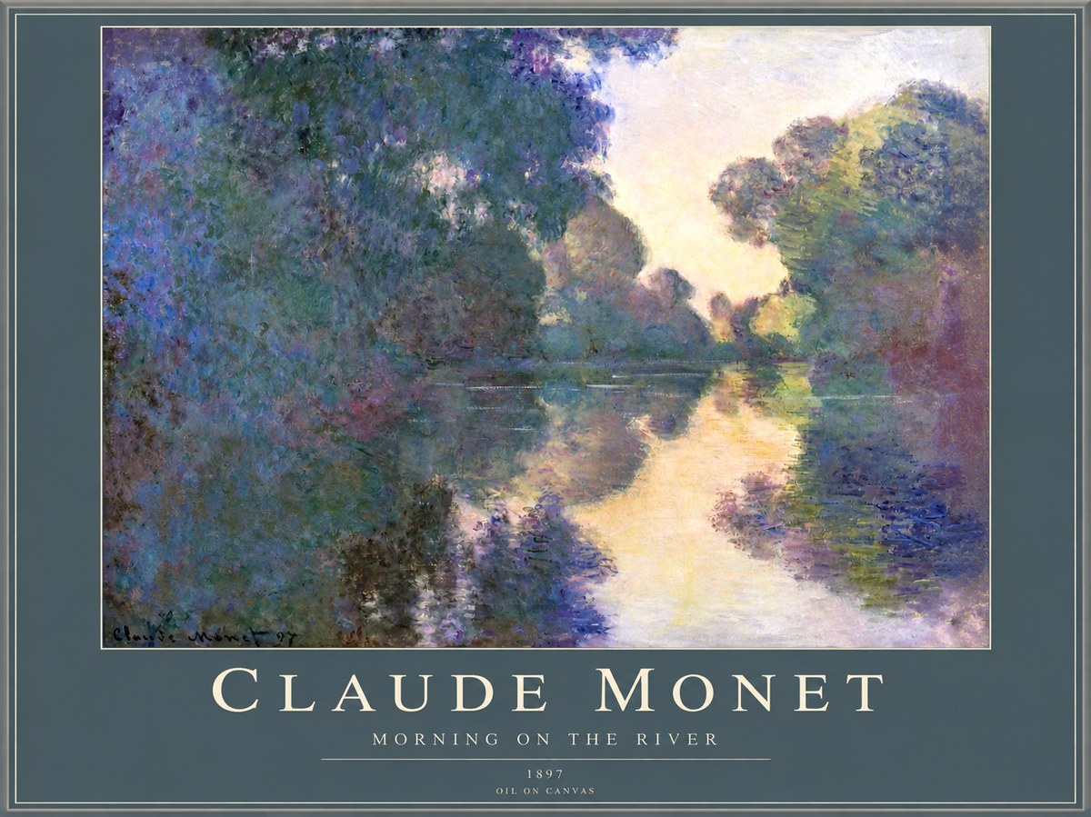 Monet Morning on the River No2 - Affiche