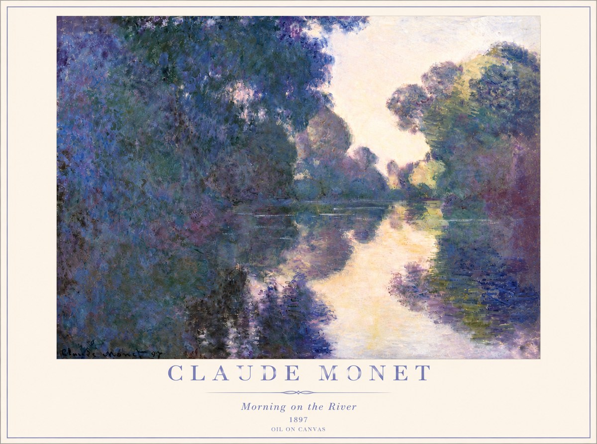 Monet Morning on the River No3 - Affiche